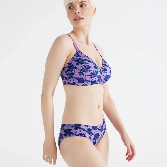 Knix Lavender and Navy Floral Bra - Picture 2 of 11